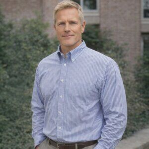 Brooks Brothers Regent Fit Blue Striped Button‑Down Shirt XL 100% Cotton